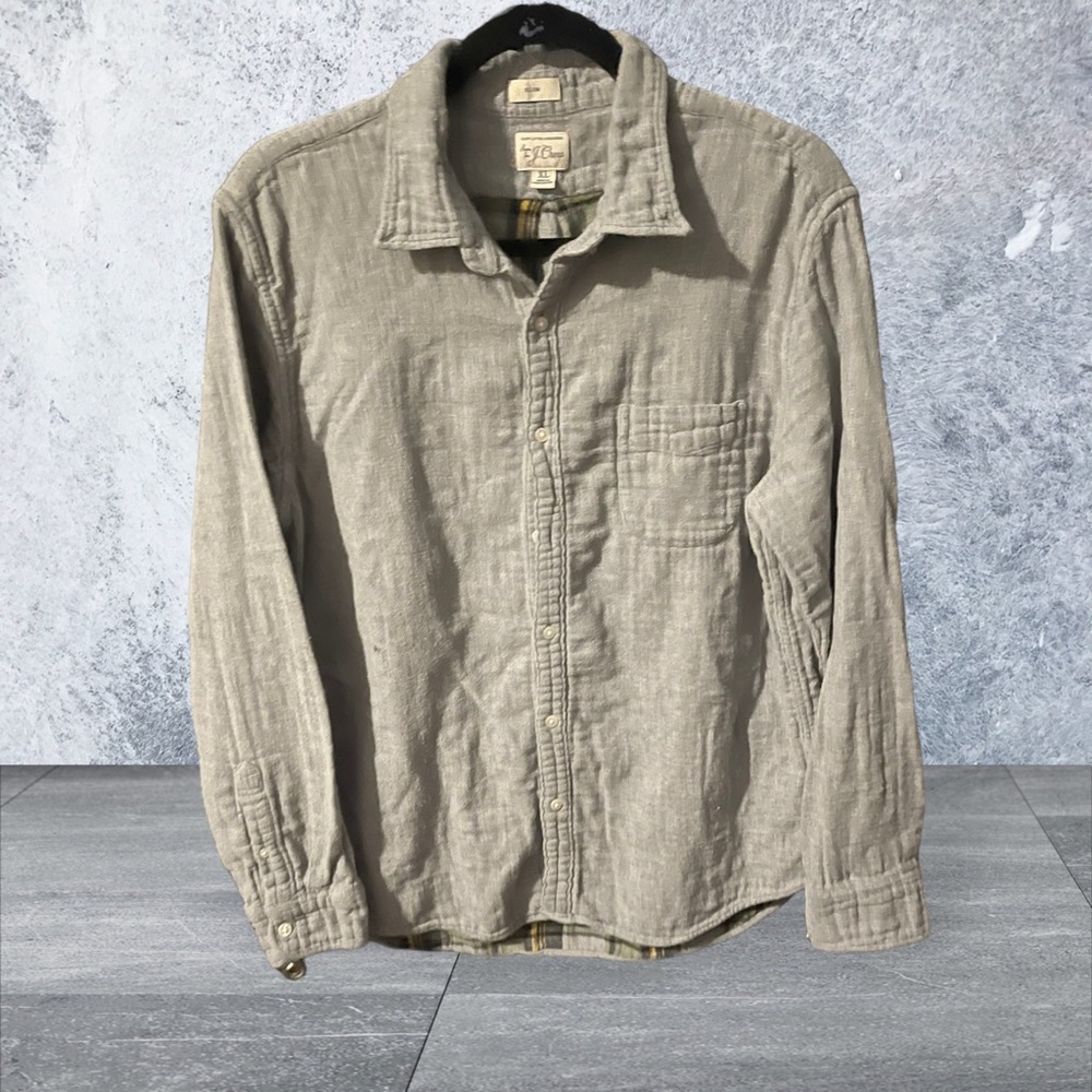 J Crew Slim Fit Mens Flannel Shirt. EUC